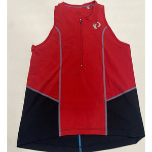 Pearl Izumi Elite Pursuit Tri Triathlon Top Black Red Size L